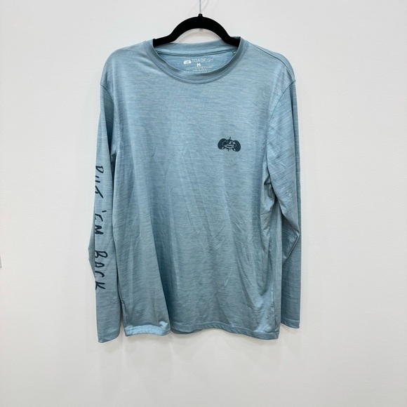 Toadfish Technical Performance Fishing Mens Long Sleeved Sz Lg blue - Picture 7 of 7